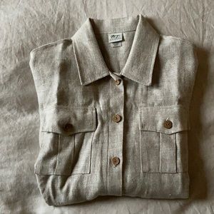 ✨ VNTG NORM THOMPSON 100% LINEN SHACKET SZ S